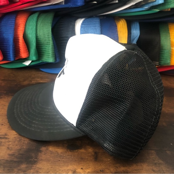 Vintage 80s Streetwear SR 71 mesh “blackbird” rope mesh Snapback Trucker Hat - Picture 4 of 8